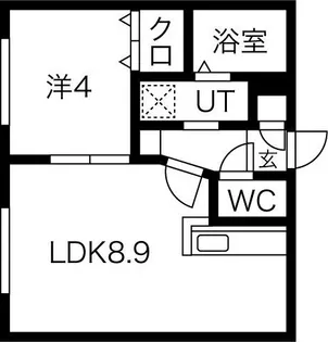 フォレスタ琴似【2階】の間取り
