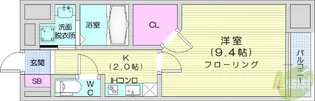アークデュオ仙台苦竹【2階】の間取り