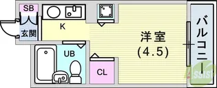 リブェール六甲【3階】の間取り