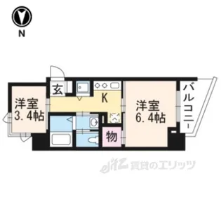 サムティ京都西大路【2階】の間取り