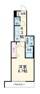 エアリーズb【1階】の間取り