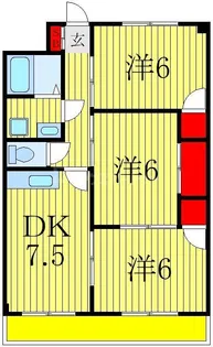第2パークマンション西原【2階】の間取り