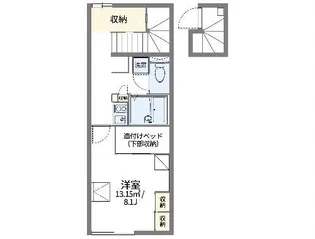 レオパレスナナ【2階】の間取り