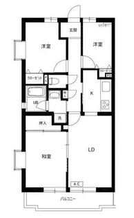 グレース桜新町【7階】の間取り