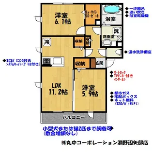 サニーエステート矢部【3階】の間取り