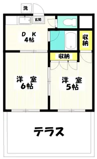 芳田ハイツ【1階】の間取り