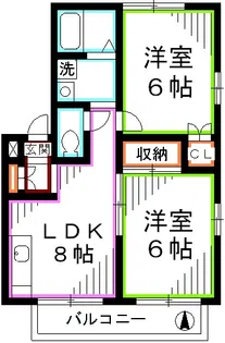 エステートピア水源の森A【1階】の間取り