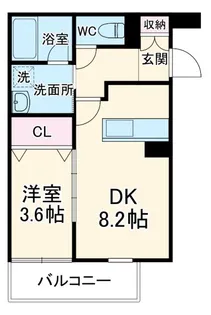 プライムコート豊津【3階】の間取り