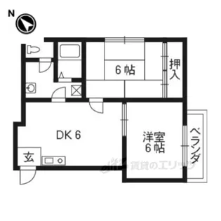 レーヴ伏見【2階】の間取り