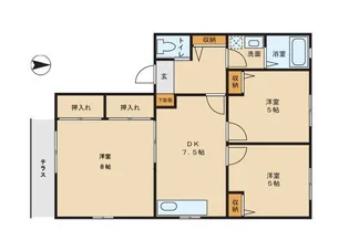 フレンドマハロ【1階】の間取り