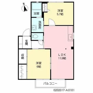 プレステージ大貞【1階】の間取り