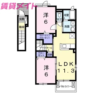メイプルリーフII【2階】の間取り