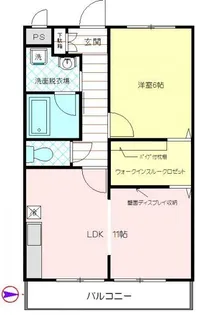 ハイツイチノA【2階】の間取り