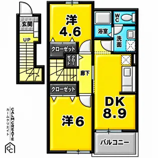 グレイス スクエア B棟【2階】の間取り