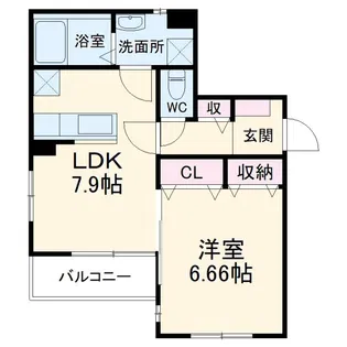 ルーツ19番館【1階】の間取り