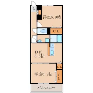 ボンジュールUn【1階】の間取り
