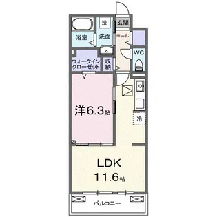 オークレアI【1階】の間取り