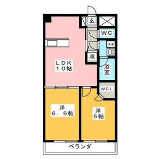 グランディール【6階】の間取り