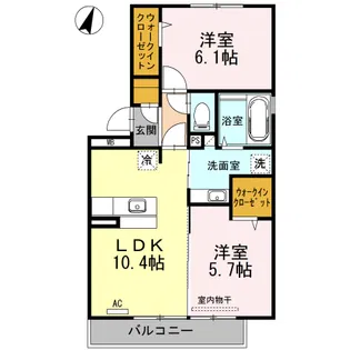 グレンディールA【2階】の間取り