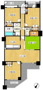 サーパスシティ新屋敷一番館【7階】の間取り