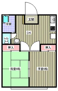 コーポアルカディア【2階】の間取り