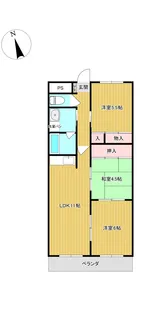白本マンション【1階】の間取り