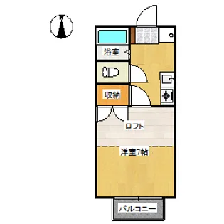 コーポ幸【1階】の間取り