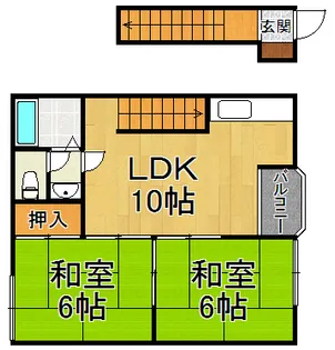 ハイツ末成【2階】の間取り