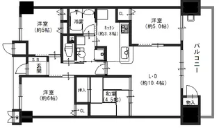 パレ尼崎マスターズプレイス【5階】の間取り