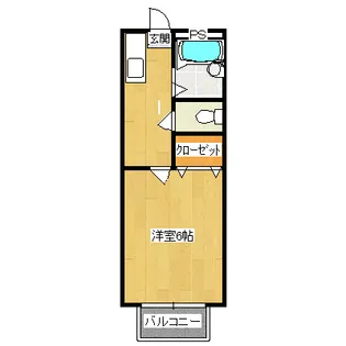 キャッスル若宮【1階】の間取り