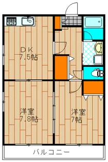 ルミエールウエスト【3階】の間取り