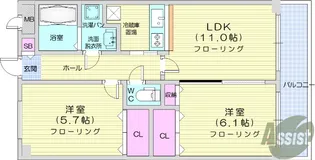 グレース高橋D【3階】の間取り