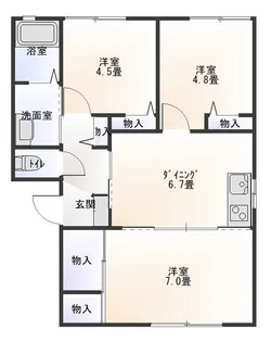 フォーブルE棟【1階】の間取り