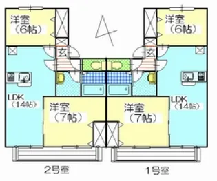 カーサ松崎【1階】の間取り