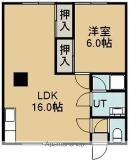 コーポ衣笠 No5【2階】の間取り