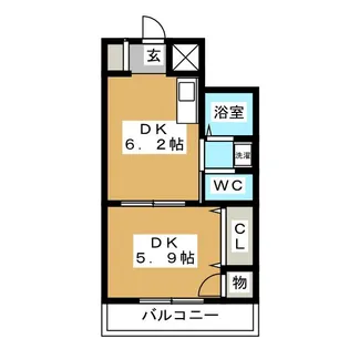 ラ・ヴェール多喜【5階】の間取り