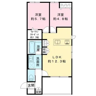 SOURA 武蔵小杉【2階】の間取り