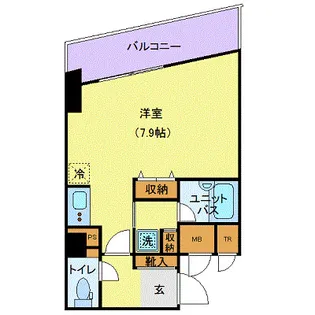 マリオン新宿河田【6階】の間取り