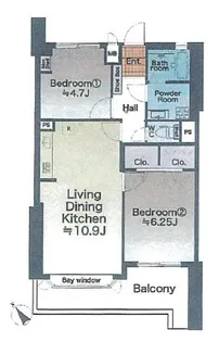 シティマンション九品寺第2【8階】の間取り