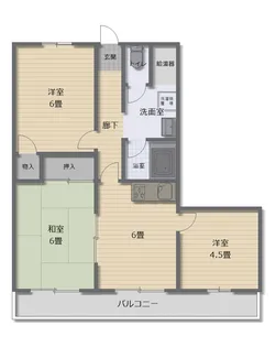 真宮マンション【3階】の間取り