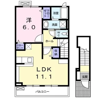 メゾン・ソレイユB【2階】の間取り