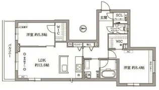 神奈川県横浜市鶴見区下末吉6【マンション】の間取り
