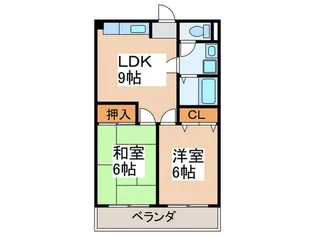 YKハイツ【3階】の間取り