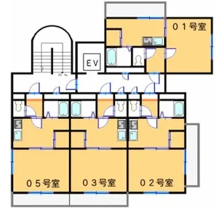 リバーパレス浜田【6階】の間取り