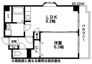福岡県久留米市本町【マンション】の間取り