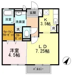 ノールヴィラージュ II【1階】の間取り