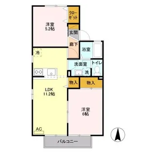 パルティール【2階】の間取り