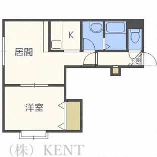 マイルーム二十四軒【3階】の間取り