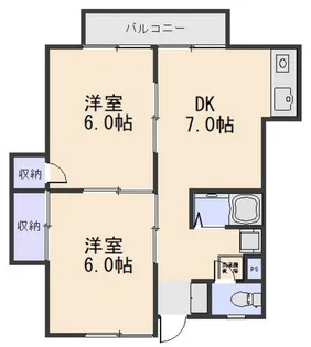 吉備津グリーンハイツ【1階】の間取り