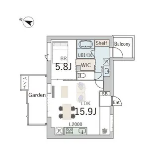 GranDuo駒沢11【1階】の間取り